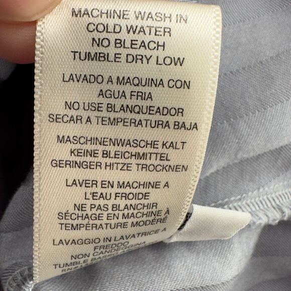 Cloth & Stone Anthropologie Gray Tencel Button Up Blouse Long Sleeve Small - Picture 9 of 11